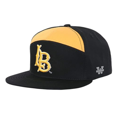 BH Fashion Company Cal State University Long Beach The Beach CSULB 7 Panel College Caps Black