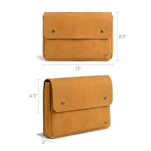 Image of Hide & Drink, Vintage Folder Document Holder, File Case, A5 Binder, Envelope Portfolio, Full Grain Leather, Handmade, Old Tobacco