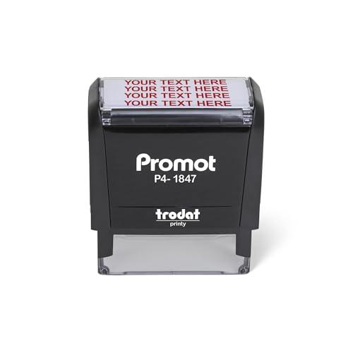 Promot Self-Inking 4-Line Custom Stamp - Personalized Name & Address Stamp with Up to 4 Lines of...