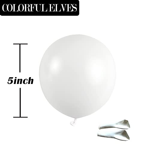 Image of 100pcs Small White Balloons 5 inch Mini White Latex Helium Balloon for Wedding Party Decorations