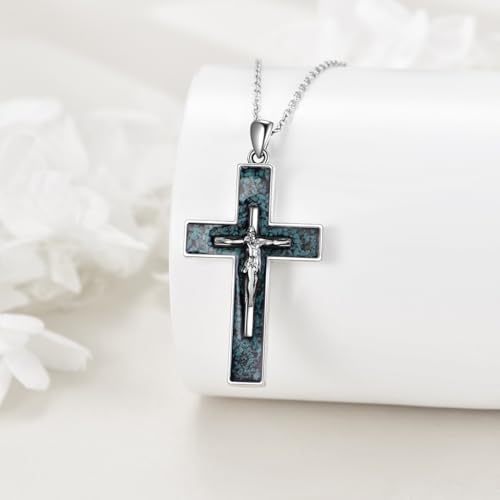 YFN Cross Necklace Sterling Silver Religious Cross Pendant Jewelry Christian Gifts for Women Men2