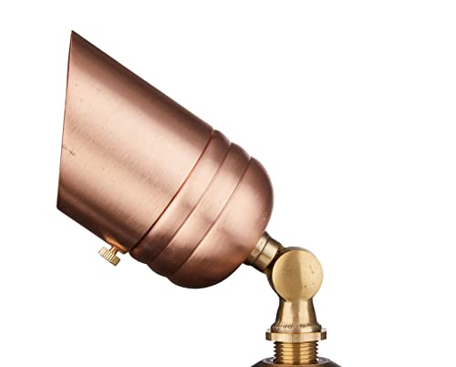 Volt Fat Boy 12V Solid Copper Outdoor Spotlight With 5W 2700K Mr16 Led Bulb & Ground Stake #TOP3