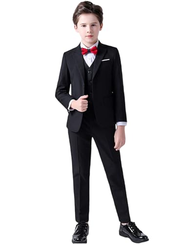 Costume garçon confortable ensemble smoking 3 pièces anti-plis pour fête et grand événement
