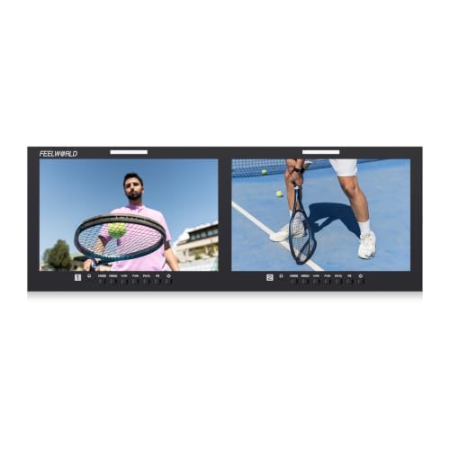 Image of FEELWORLD D101 PLUS-H Dual 10.1Inch 4RU Rackmount Monitor