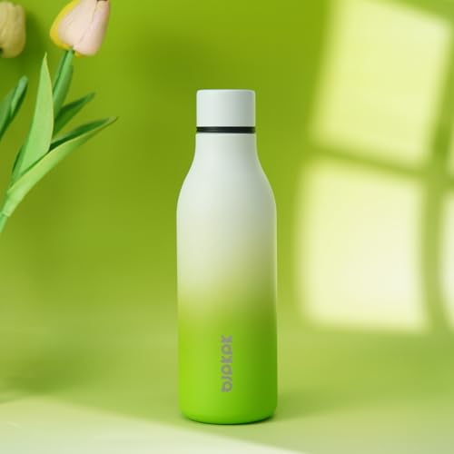 Image of BJPKPK Insulated Water Bottles, 25 oz Stainless Steel Metal Water Bottle with Strap, BPA Free Leak Proof Jugs, Mugs, Flasks, Reusable Thermal Flasks for Sports & Travel, Elegant Green
