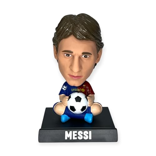 Image of AUGEN Messi C Action Figure Limited Edition Bobblehead with Mobile Holder for Car Dashboard, Office Desk & Study Table (Pack of 1)