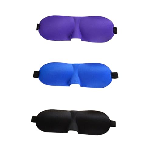 QUMIIRITY 3個 睡眠用立体アイマスク 軽量通気性素材 可能ストラップ採用 目を圧迫しないカーブ設計でメイクキープ 旅行 昼寝 仕事にな遮光ア