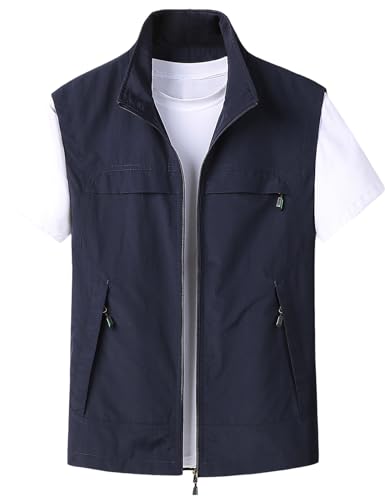 Image of Gihuo Mens Vest Casual Lightweight Vests Summer Sleeveless Jackets for Travel Hiking Fishing