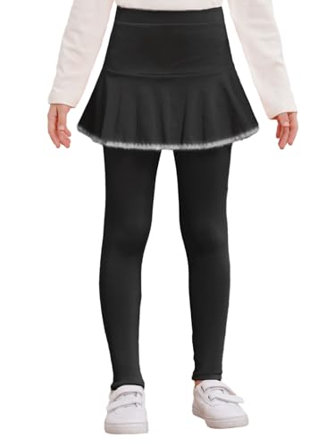 Footless Pantskirt for Toddlers Kids Girls School Skirted Leggings Uniform Ruffle Skirt Pants Tutu Culottes