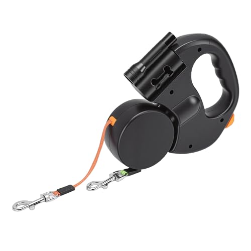 Generic Correa para Perros Retráctil Doble Innovadora Correa Extensible para Mascotas de Doble Cabeza para Entrenamiento para Caminar Longitud Ajustable y Portabilidad para Perros Pequeños y Medianos