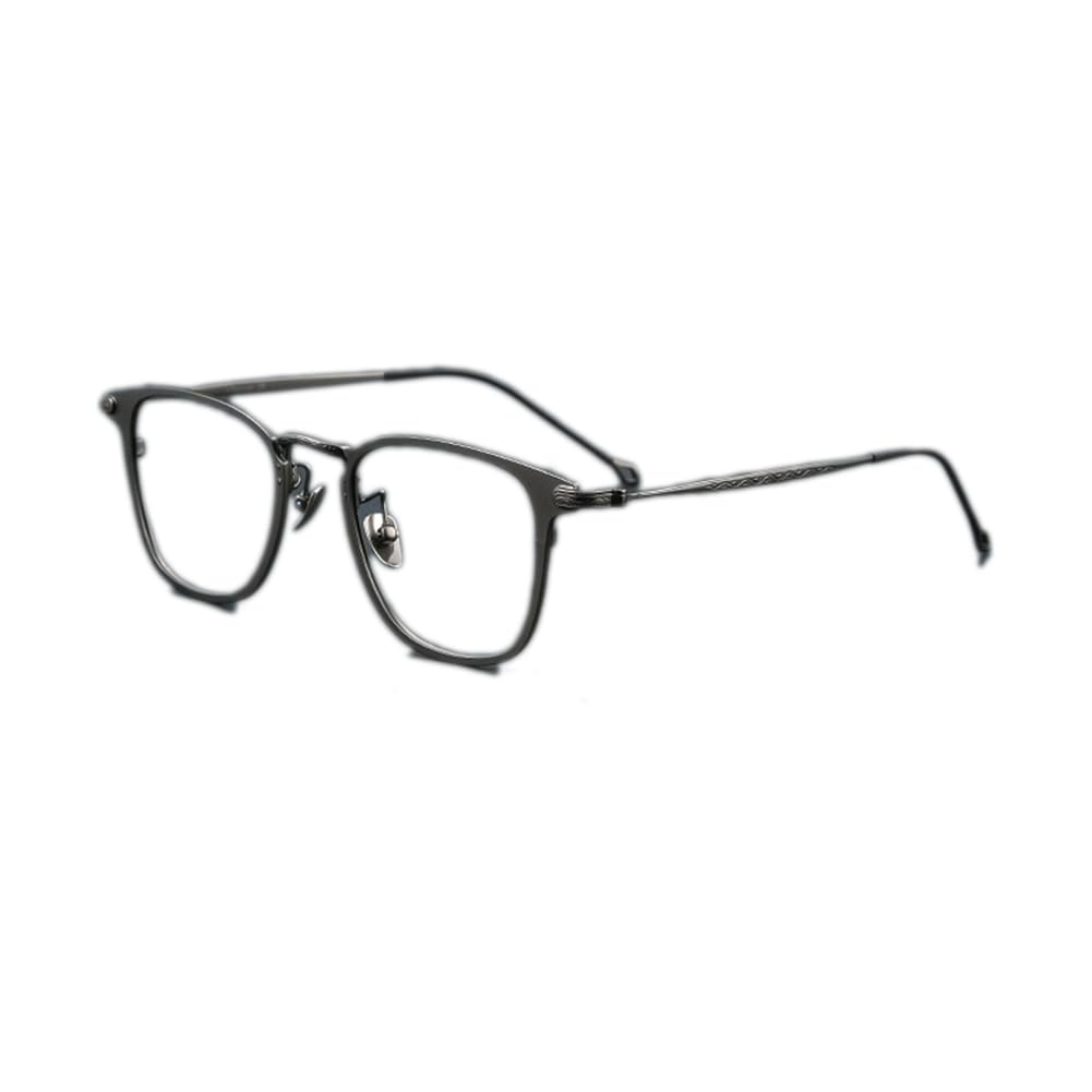 JIETIAN Anti Blaulicht Computer HD Brille Männer aus reinem Titan, 1,56 asphärische Harzlinsen Anti-Müdigkeit,01,+2.5