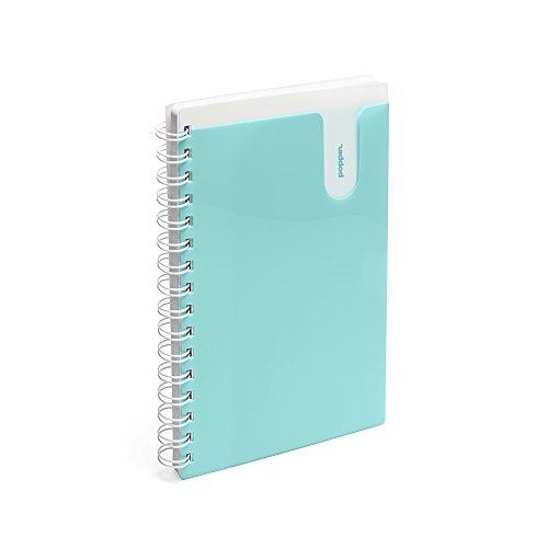 Poche spirale ordinateur portable aqua idéale pour travailler en terrasse de café