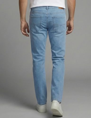 Image of INKD Men's Classic Regular Fit Jeans with 5 Pocket Styling | Mid- Rise | Soft & Stretchable | Men's Bottomwear (Available in Plus Sizes)