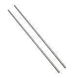 DIYDIYShop 2Pcs Titanium Round Rod Dia 4mm 0.157'' Length 420mm 16.535''，Solid TC4 Titanium Rod, Silver gray