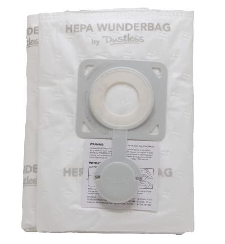 HEPA Dustless Technologies Wunderbag(8-10 Gallon)-Shop Vac Universal High Capacity Pre-Filter Bags for Wet Dry Vacuums, 2 Pack. Commercial, Contractor, Professional, Home use. Wet and Dry Vac