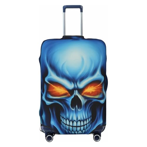 Horror Ghost Skull Print Luggage Suitcase Covers Elastic Washable Luggage Protector Luggage Covers For Suitcase