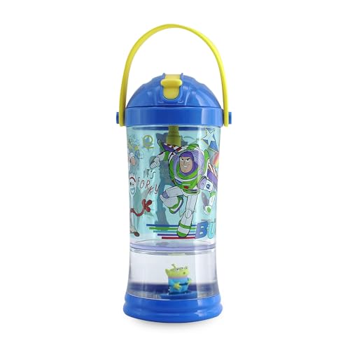 Disney Store Borraccia ufficiale Toy Story 4 Snow Globe con paglia, 310 ml, con cannuccia ribaltabile e coperchio a vite, adatta per bambini dai 4 anni in su