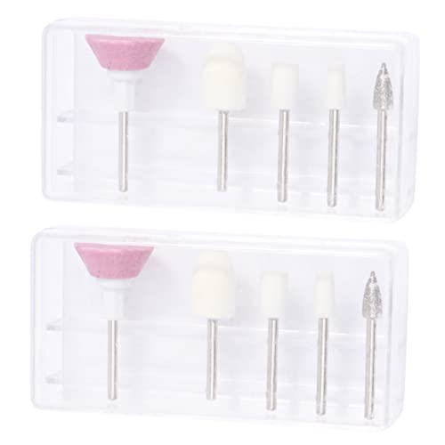 Toyvian 5pcs Nail Polishing Kit Nail Art Tool for Professional and Personal Use Includes of Versatile Grinding for All Your Care Needs