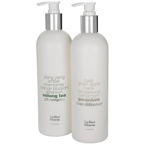 Atelier Bloem Hair Care Set with Oolong Tea Shampoo and Geranium Conditioner - Kimpton Hotel Collection - 16 oz. Bottles Cover