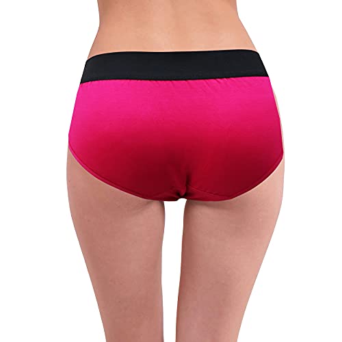 Image of RC. ROYAL CLASS Women's Solid Plain Broad Elastic Pure Cotton Hipsters Multicolored Panty(Pack of 3)
