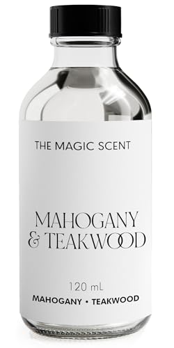 The Magic Scent Mahogany & Teakwood Diffuser Oil - Hotel & Home Luxury Scents Inspired by Abercrombie & Fitch - Diffuser Oil Scents for Home Designed for Use in All Diffusers - 4 fl oz 120 mL