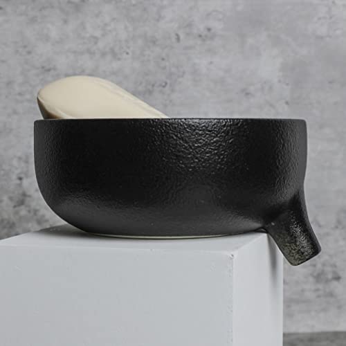 Self Draining Soap Dish, Ceramic Soap Dish with Drain for Bathroom Shower, Kitchen Sponge Holder Dish Sponge Holder for Kitchen Sink Ceramic Soap Holder Case Tray… by Wovla - Used condition - US$27.31