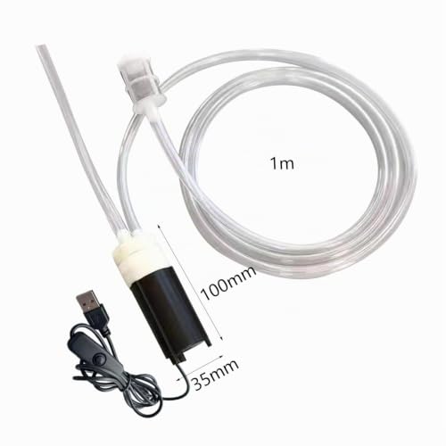 Foto von perfk Tragbares Elektrisches Schnaps-Absauggerät - Mini-Weinpumpe-Elektrischer Weinsiphon- mit 1m Silikonschlauch, USB,Transferpumpe-für Hausbrauen, Weinherstellung & Destillieren