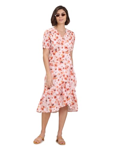Image of U.S. Polo ASSN. Women's Floral Print Tiered Midi Dress
