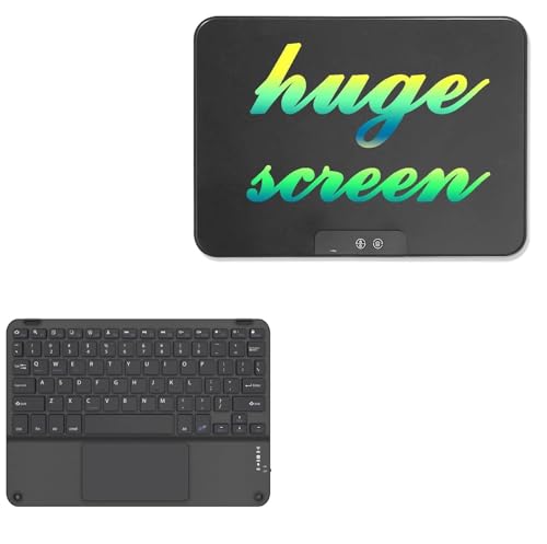 BoxWave Keyboard Compatible with XQZWOLH Writing Tablet (22 in) - SlimKeys Bluetooth Keyboard with Trackpad, Portable Slim TouchPad - Jet Black