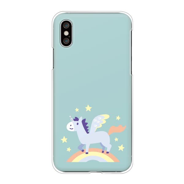 Amazon Co Jp Iphone14 Pro Max アイフォン14プロマックス 対応スマホケース A ブルー ペガサス 虹 星 ゆめかわ イラスト かわいい くすみカラー Case6637 家電 カメラ