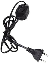 Dimmer Switch Wire for Lamps (1.5 Mtr.) with Rotary Switch suitable for Table Lamps, Bedside Light, Desk Lamps, Study Lamps and Salt lamps.