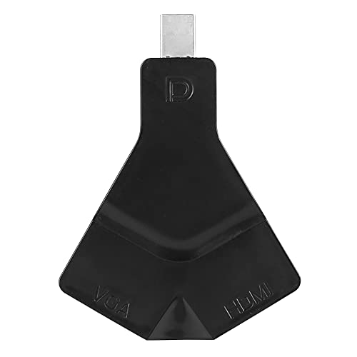 WIHFHGZ Adaptador VGA HDMI 2 en 1 Mini 4K, Conversor Digital para TV Proyector - Alta Resolución 4K, Compatible DisplayPort, Uso Profesional y Entretenimiento