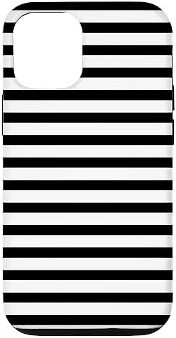 iPhone 12/12 Pro Black White Stripes Striped Pattern Design Case