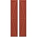 Ekena Millwork ARW102BF311X84CLH Americraft Three Exterior Real Wood Two Equal Panel Framed Board-n-Batten Shutters w/Double Z-Bar (Per Pair), 10 1/2"W x 84"H, Colorful Leaves