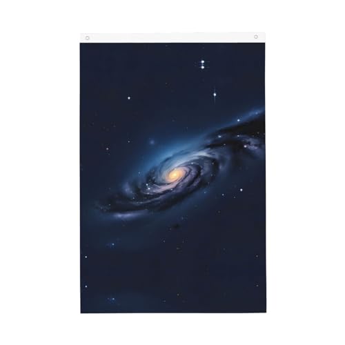 NOUZU Funny Universe Milky Way Galaxy Print Flags 3x5ft Seasonal Flags Welcome Garden Flag For Yard Outdoor Decoration, Black