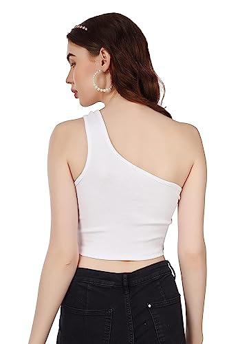 Image of Women's & Girl's Plain Black & White Tank Tops Crop Top (Set of 2)