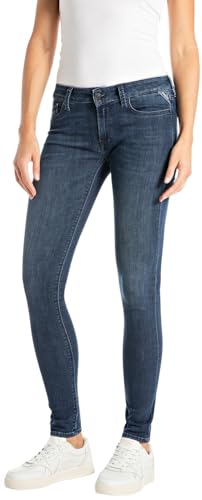 Jeans Replay New Luz femme coupe moderne en denim powerstretch bleu