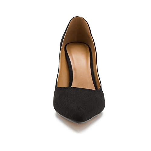 Image of Women's Men's Pointed Toe High Heel Pumps, Slip On, 3.94 Inch Stiletto Heel