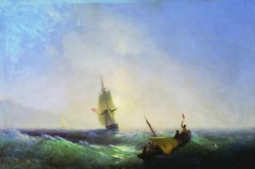 Affiche d'Ivan Aivazovsky cadeaux de Noël peinture sur toile dramatique