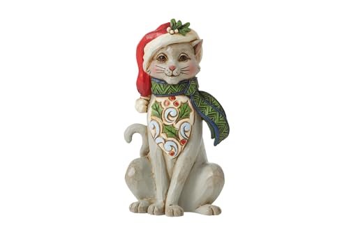 Enesco Jim Shore Heartwood Creek Four Seasons Mini Christmas Cat Figurine