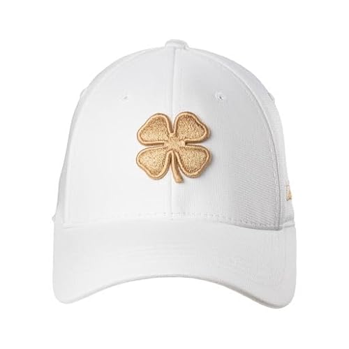 Black Clover Spring Luck Nugget S/M White Hat with Inca Gold HD Clover Patch