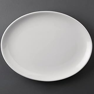 Olympia 2835 Athena Hotelware Oval Coupe Plate - 254x197mm 10x7 3/4" (Box 12), White
