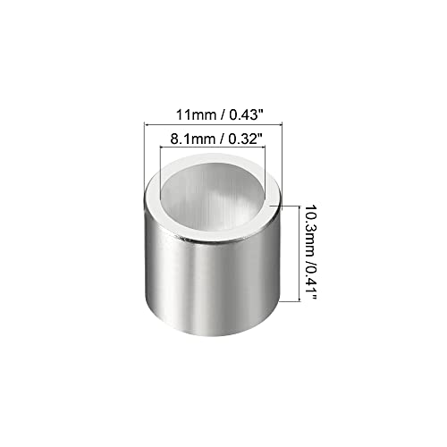 PATIKIL 8 Pack Inline Skate Lager Spacer Distanzhalter Hardware für 8mm Achsrolle silber