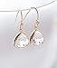 14k Gold-Plated Cubic Zirconia Rhinestone Earrings - Hypoallergenic, Lightweight Clear Crystal Dangle Earrings for Brides, Elegant Minimalist Wedding Jewelry by MJLULU