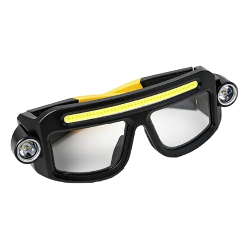 Linterna LED para gafas recargable 19 x 7,5 x 6,3 cm con luz de seguridad protectora de 400 mAh