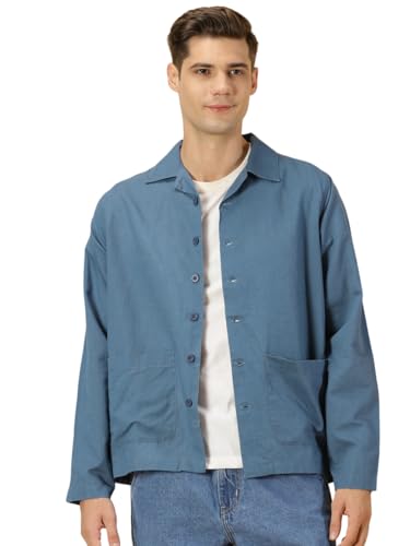 Image of Thomas Scott Men's | Solid | Full Sleeve | Regular Fit | 100% Cotton | Double Pocket | Spread Collar | Casual Shirt