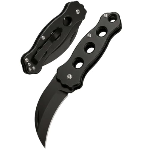 Image of Portable Folding Pocket Tool with Carabiner Clip, Compact Outdoor Utility Cutter for Camping, Hiking & Everyday Use