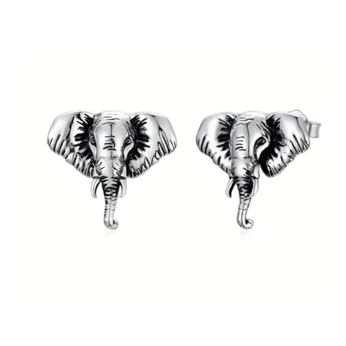 IOETSEUT Pendientes de Hombre 1 par de exagerado Exquisito Temperamento Todos Coinciden con la Personalidad étnico Viento Elefante Pendientes de Leopardo Hombres y wo Regalo