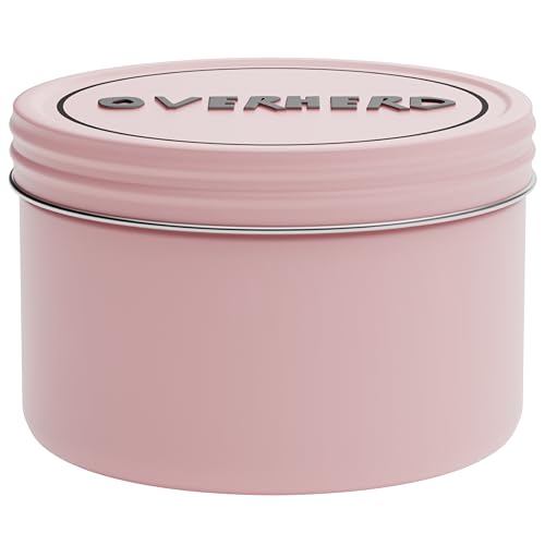Overherd Travel Tin Portable Reusable Storage Container for Oat Milk Powder Lightweight Travel-Friendly Tub Which Fits in Handbags & Backpacks