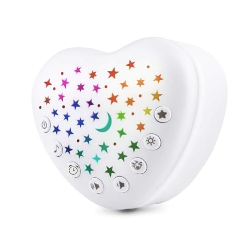 BEREST Sound Machine for Babies, Adults & Kids | 15 Soothing Sounds Featuring White Noise & 9 Lullabies, Cry Sensor, Star Projector | Mini, Rechargeable, Travel Friendly